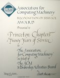 ACM Recognition of Service Award